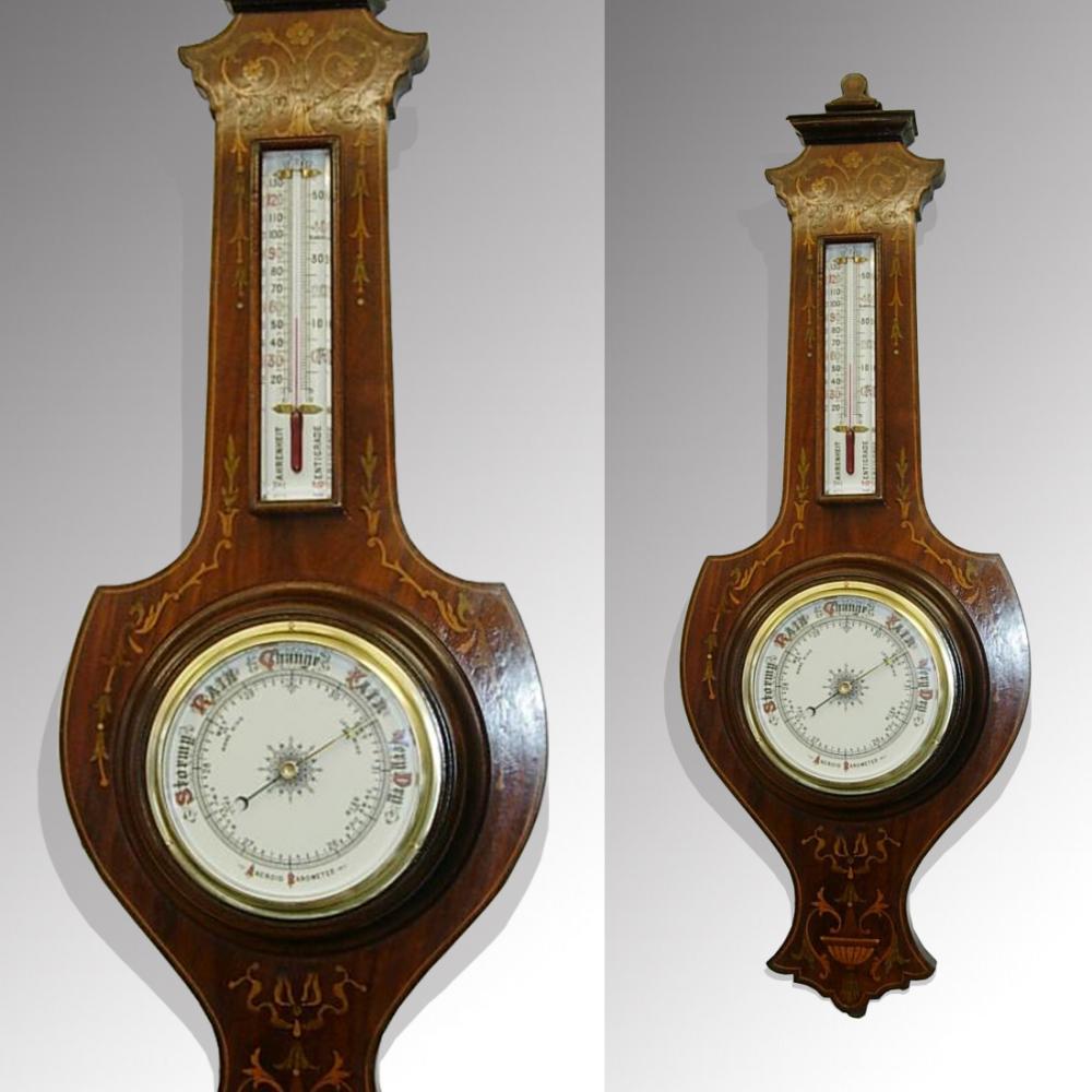 Inlaid Aneroid Barometer Barometers