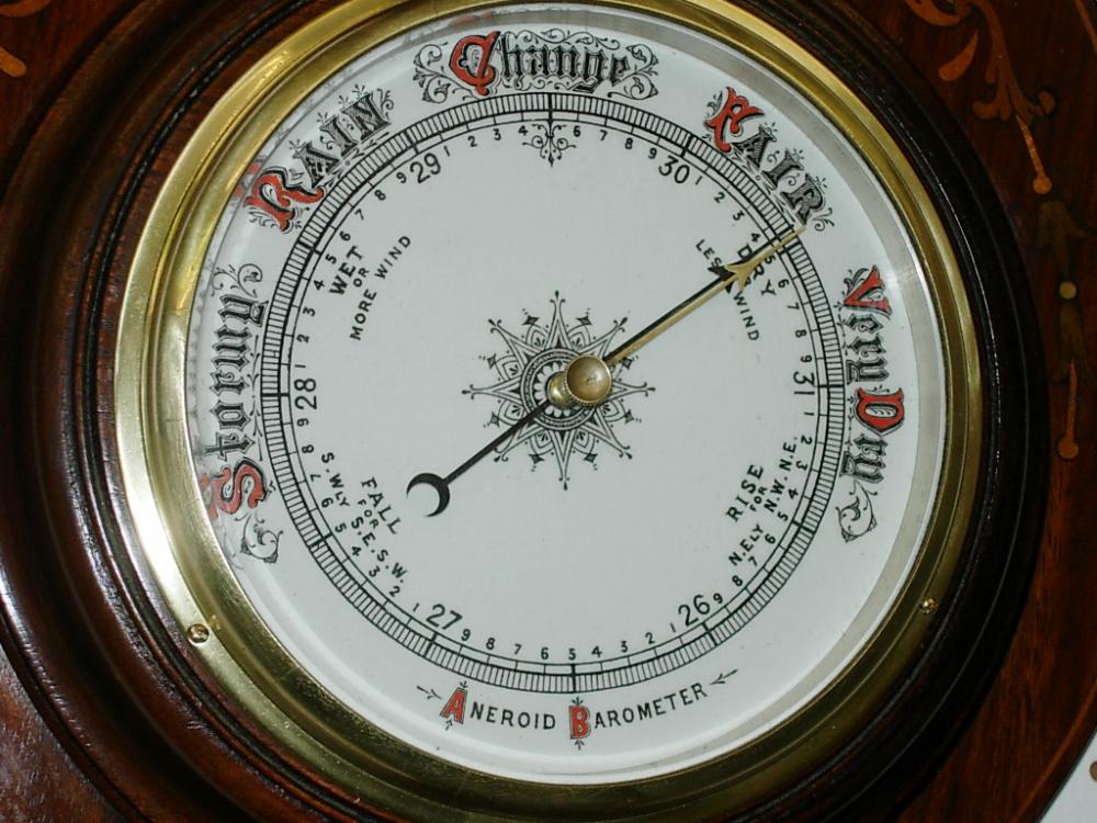 Inlaid Aneroid Barometer Barometers