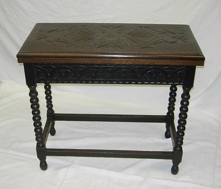 Oak Card Table Antique Furniture
