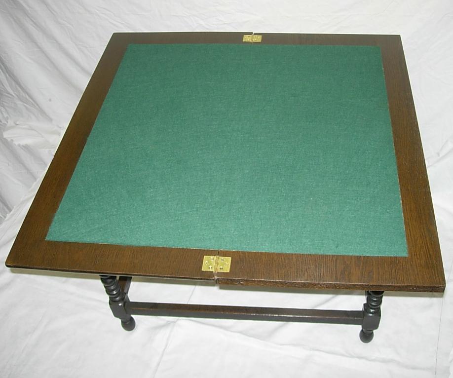 Oak Card Table Antique Furniture