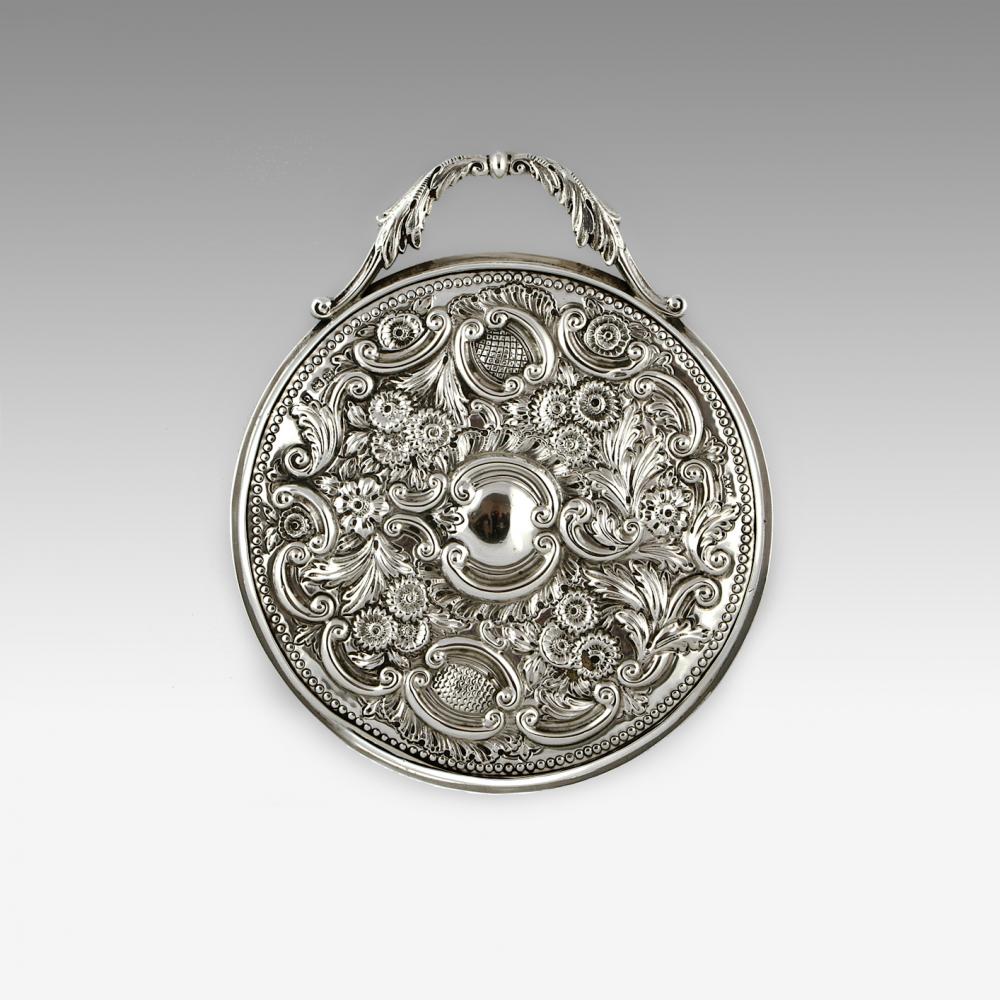 Silver backed hand mirror Small Antiques