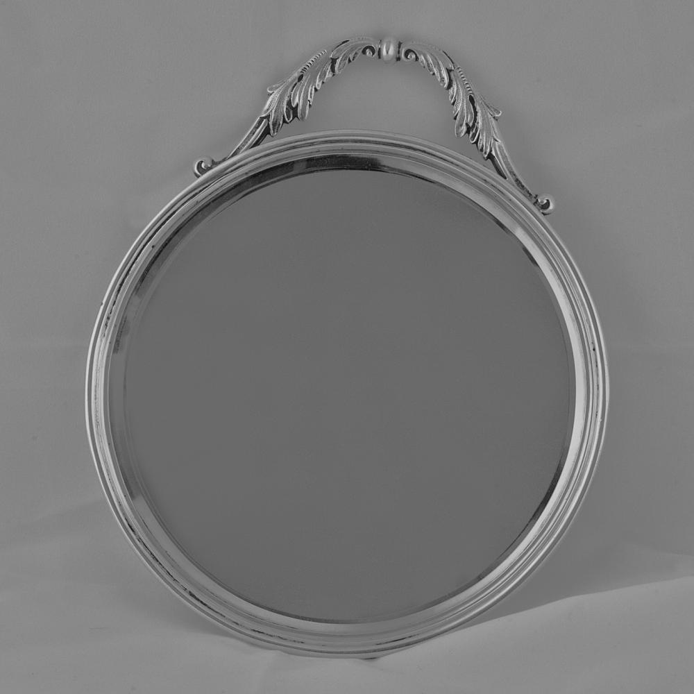 Silver backed hand mirror Small Antiques