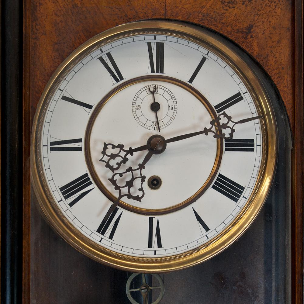 Timepiece weight driven" Vienna Regulator" Antique Clocks